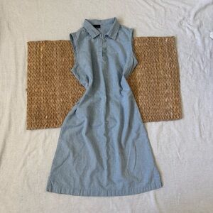 Blue Dockers sleeveless collared gingham dress